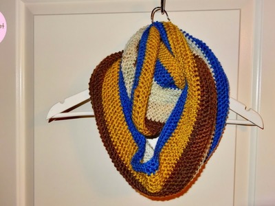 Bufanda infinita o circular a crochet, paso a paso.
