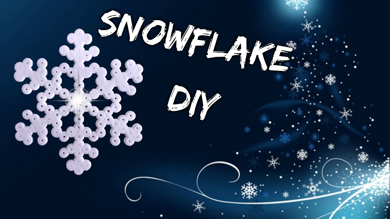 Copos de Nieve de Hama Beads Pixel Snowflakes ADORNOS DE NAVIDAD DIY