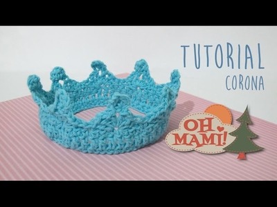 Corona para bebé tejida a crochet