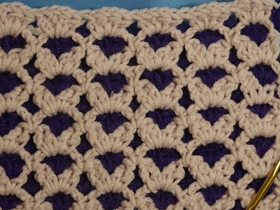 Crochet  punto entremesclado revercible