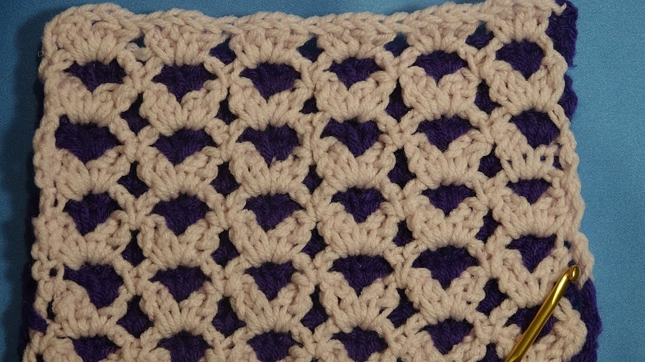 Crochet  punto entremesclado revercible