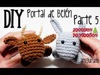 DIY Portal de Belén Parte 5 Buey y mula amigurumi crochet.ganchillo (tutorial)
