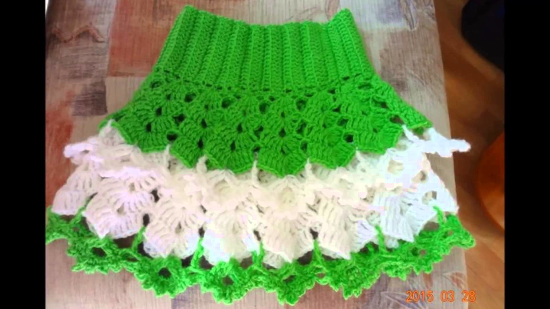 Faldas con volados a crochet