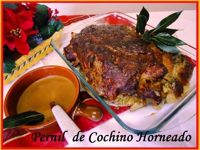 Pernil de Cochino(cerdo) Horneado, receta Navideña Venezolana