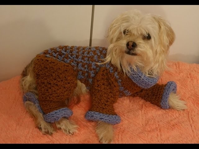 Sueter para perros a crochet.crochet dog sweater