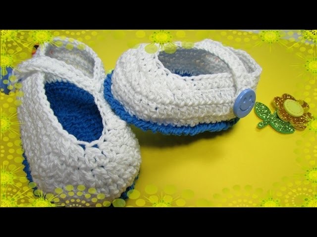 Zapatitos a crochet fácil para principiantes - Zapatitos Luna |  Mi rincón del tejido
