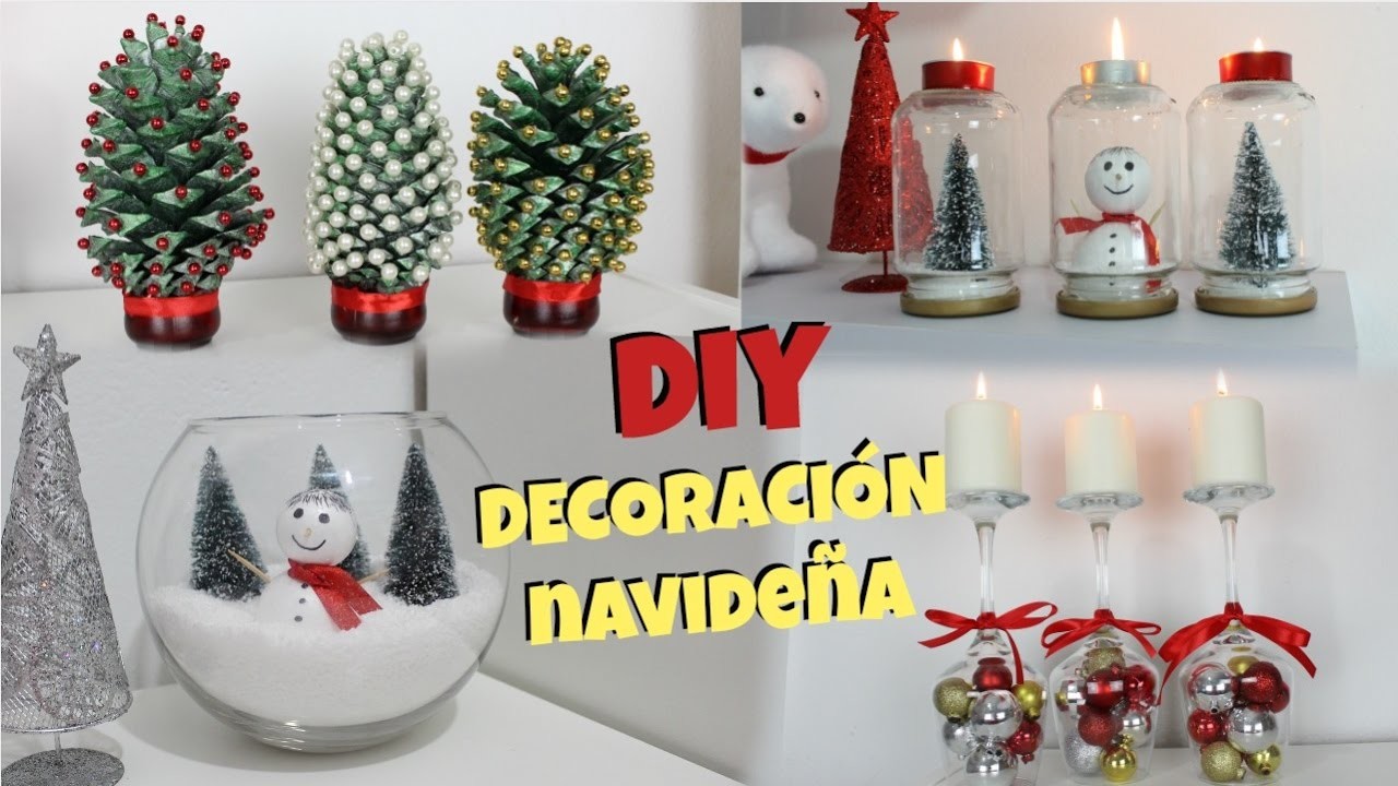 DIY | DECORACIÓN DE NAVIDAD | 4 IDEAS | NatyGloss
