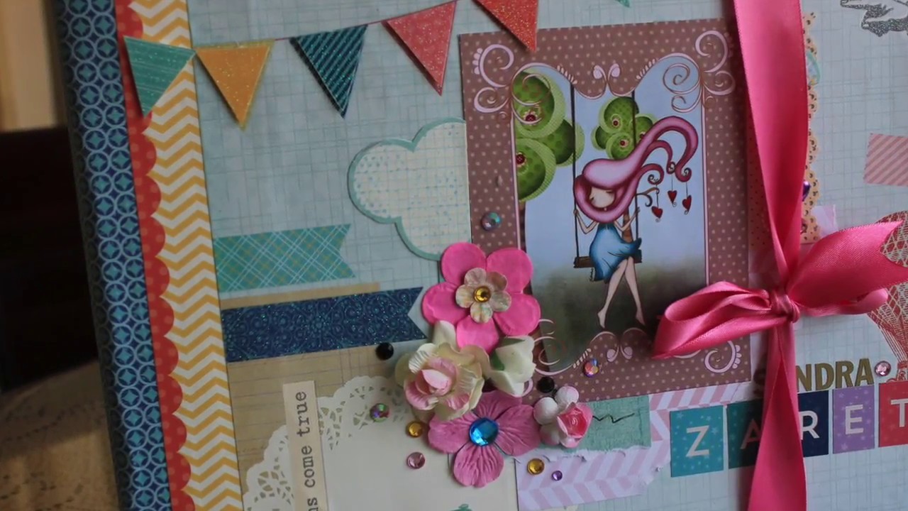 The sunday afternoon DCWV 12x12- album girl, scrapbook tutorial