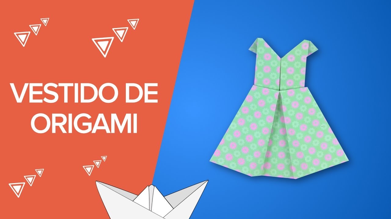 Vestido de origami paso a paso | Manualidades de papel