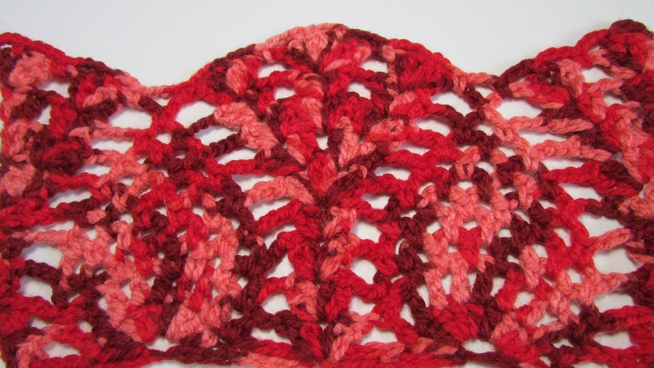 Crochet | Punto piña # 20 tejida con lana matizada | Mi rincón del tejido