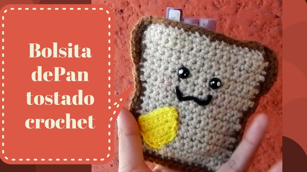 DIY Amigurumi Crochet. bolsita de Pan tostado