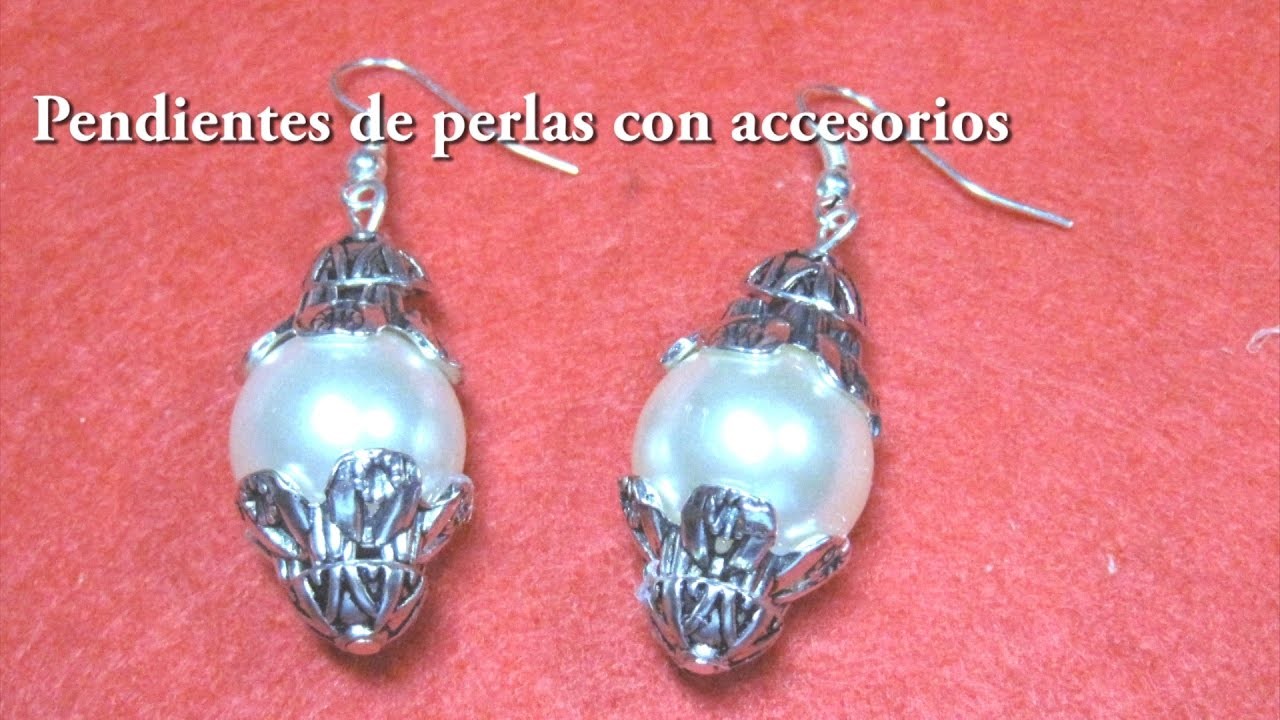 #DIY - aretes facilisimos  de perlas con accesorios  #DIY - pearl earrings with accessories