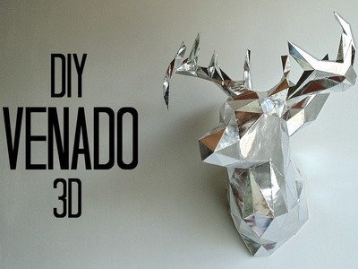 DIY cabeza de venado 3D en cartulina-papercraft