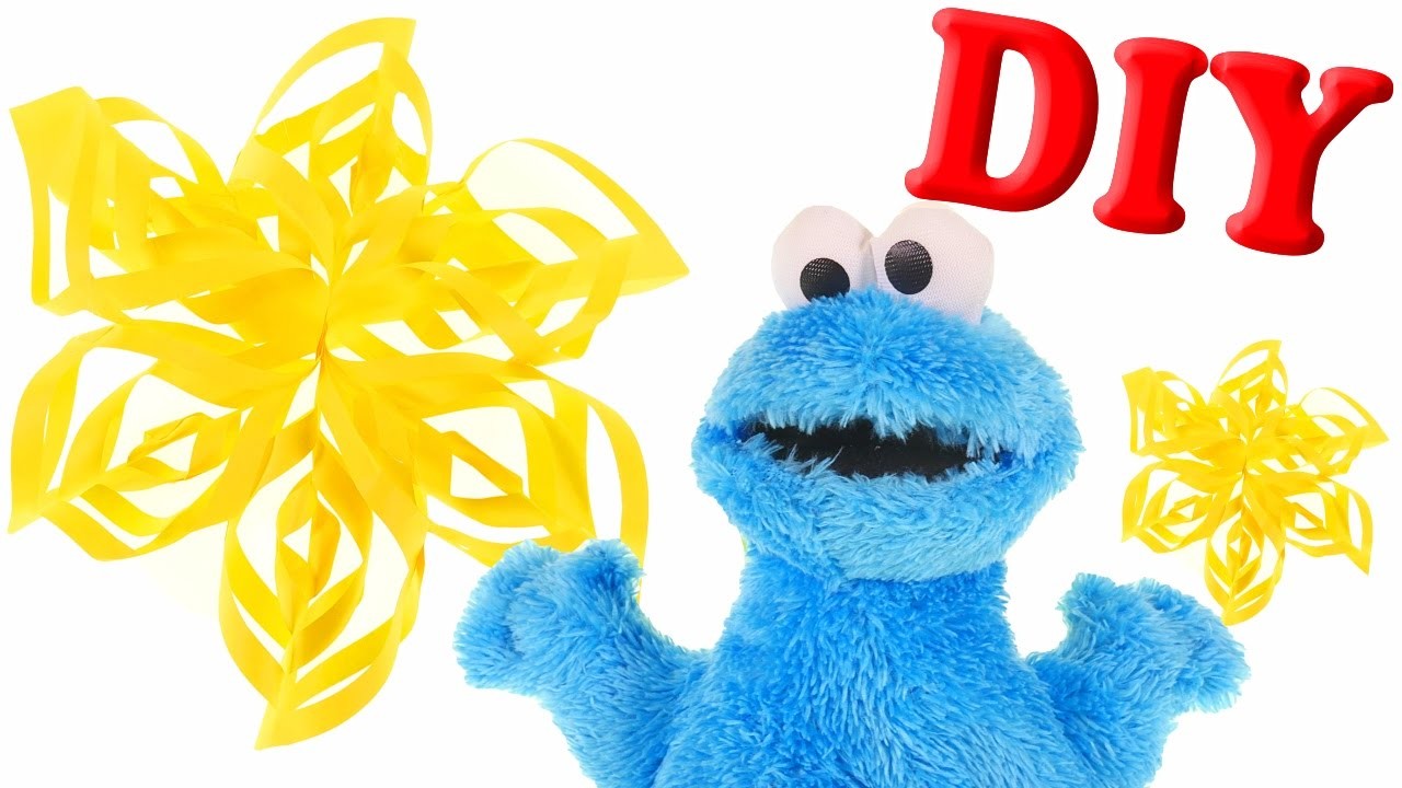 DIY Como Hacer una Estrella de Papel para tu Arbol de Navidad con la Ayuda de Cookie Monster