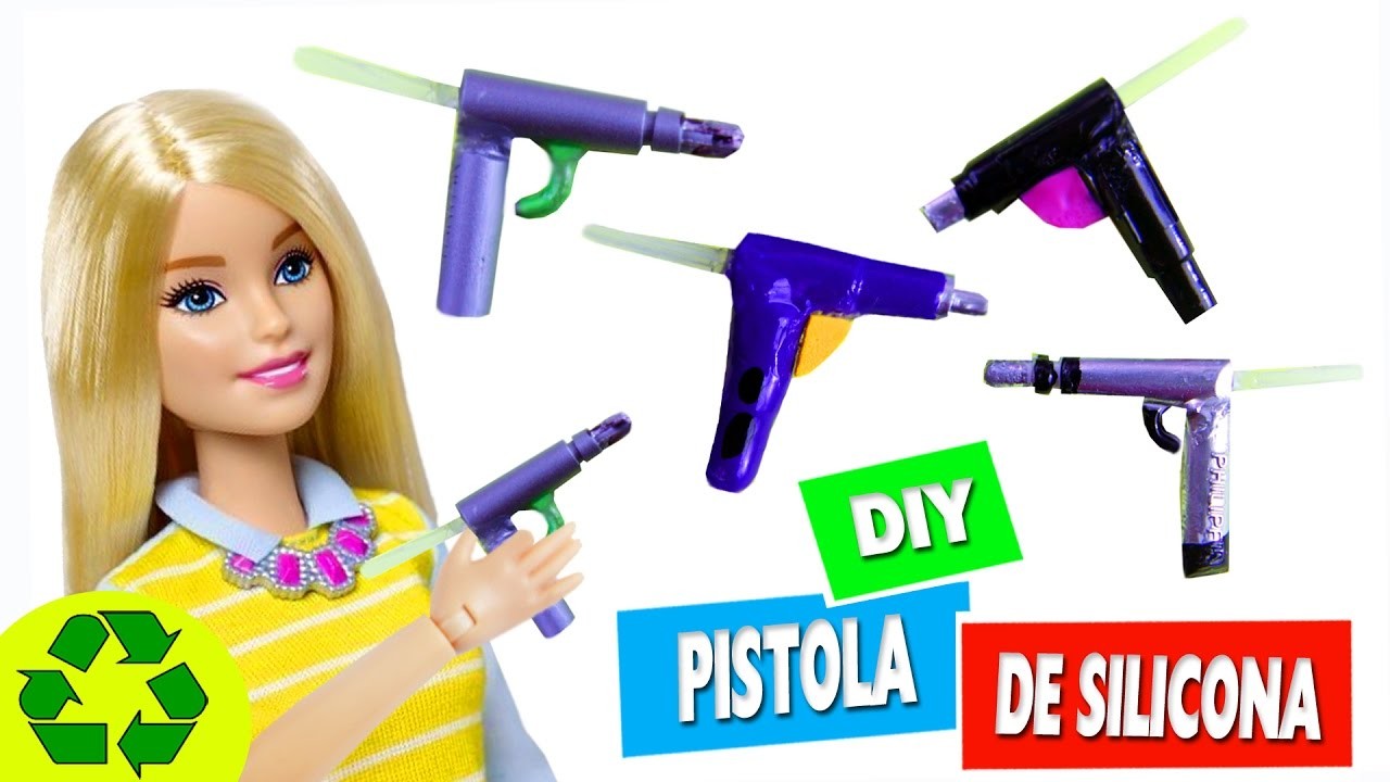 DIY | PISTOLA DE SILICONA EN MINIATURA  - manualidades para muñecas