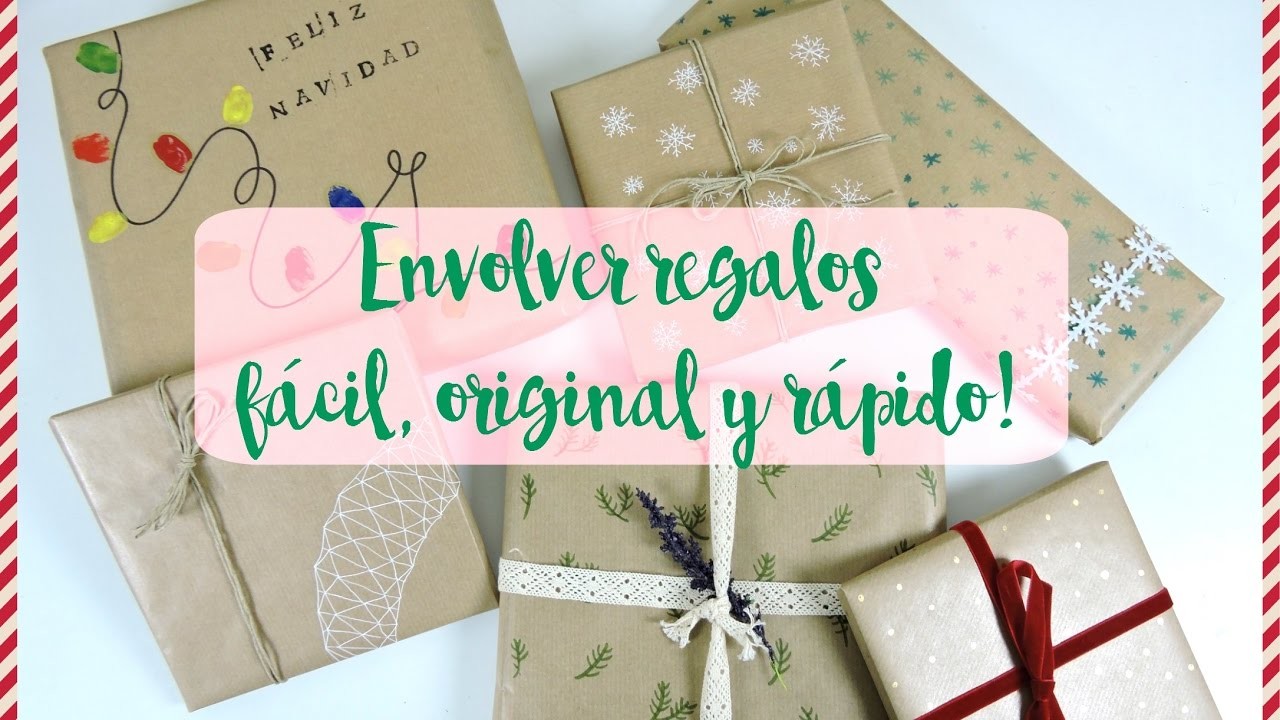 COMO ENVOLVER REGALOS RÁPIDO, FACIL Y ORIGINAL | DIY NAVIDAD