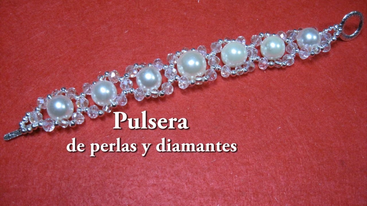 #DIY - Pulsera de perlas y strass #DIY - Pearl and Rhinestone Bracelet