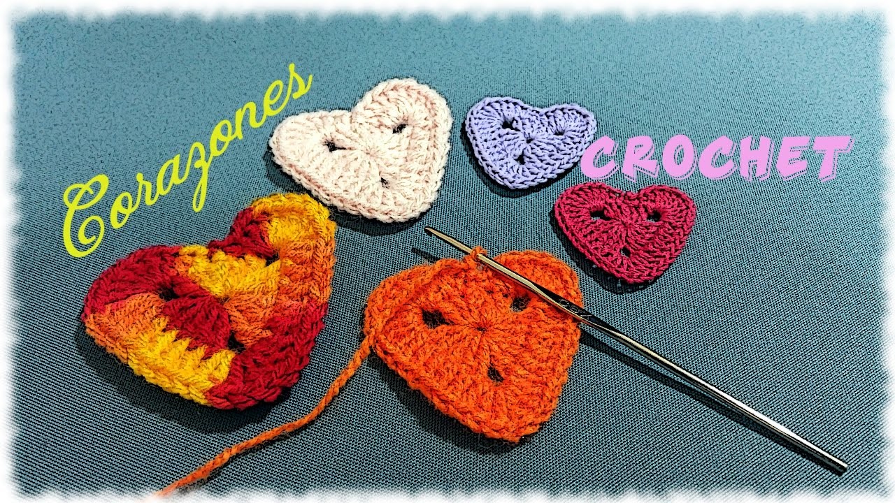 Como hacer un Corazón fácil para San Velentín en tejido crochet tutorial paso a paso
