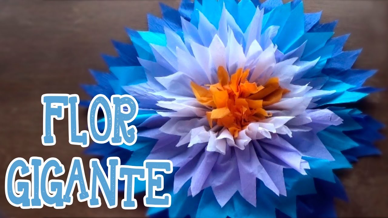 Cómo hacer una flor gigante de papel con muchos colores - Candy Bu