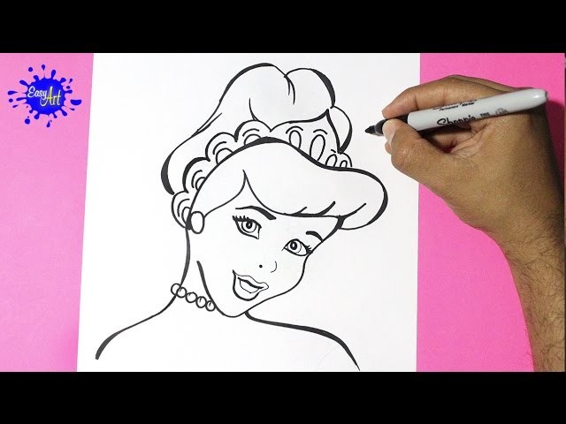Como dibujar a cenicienta l How to draw cinderella - como dibujar una princesa