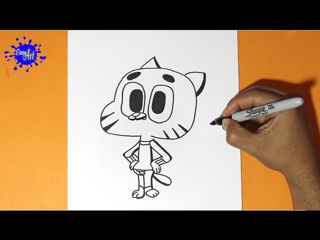 Como dibujar a gomball - How to Draw Gomball