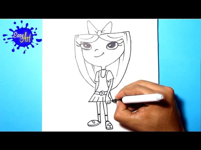 Como dibujar a isabella - phineas y ferbs - how to draw isabella