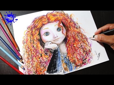 Como dibujar a merida - valiente l How to draw merida brave  l Como dibujar una princesa