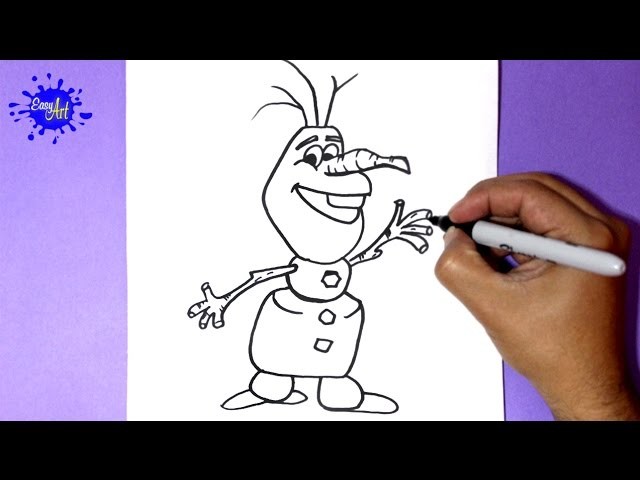 Como dibujar a olaf frozen - how to draw frozen olaf - Christmas