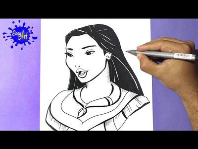 Como Dibujar a Pocahontas l How to Draw Pocahontas l Como Dibujar una princesa