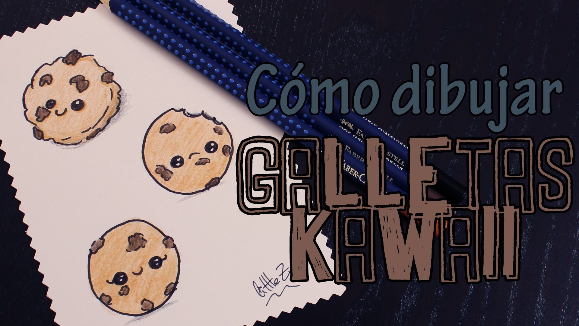 Cómo dibujar galletas kawaii. How to draw a kawaii cookies