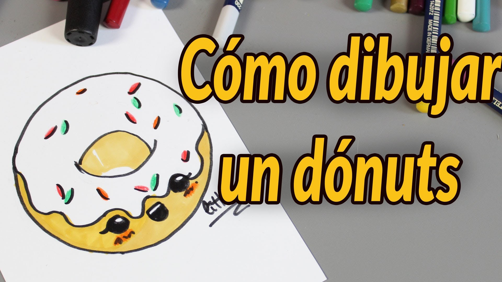 Como dibujar un dónuts, dona, berlina o rosquilla. How to draw a donuts