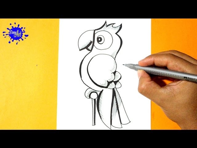 Como Dibujar un Loro l How to Draw a parrot l Como Dibujar animales