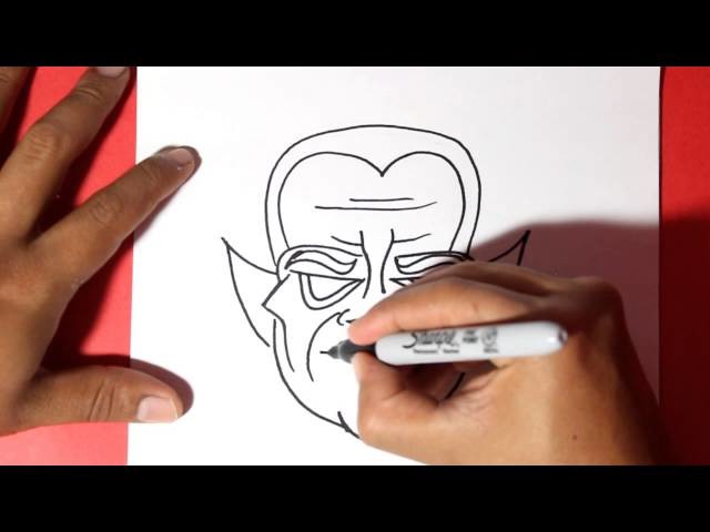 Como dibujar un vampiro - how to draw a vampire halloween