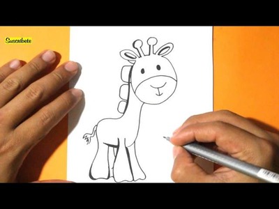 Como Dibujar una Jirafa l How to Draw a giraffe l Como dibujar animales