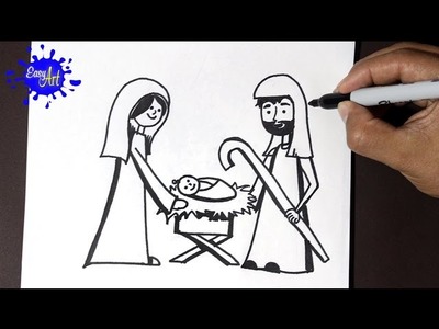 Dibujando el portal de belen 2 - How to draw the belen portal - Christmas