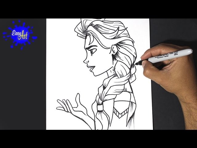 Elsa of frozen - Drawing Elsa de Frozen