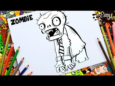 PLANTS VS ZOMBIES │Cómo Dibujar un zombie│How to draw zombie