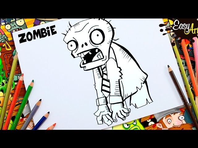 PLANTS VS ZOMBIES │Cómo Dibujar un zombie│How to draw zombie