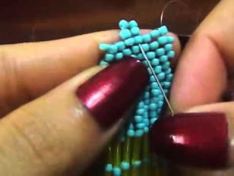 Aretes en tecnica peyote 3