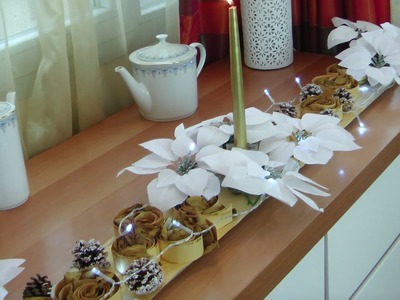 Como decorar el comedor para Navidad con Arreglo Floral. Decorate the dining room for Christmas