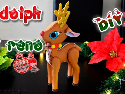 Rudolph El reno de Nariz roja En foamy o Goam eva | Especial Navidad