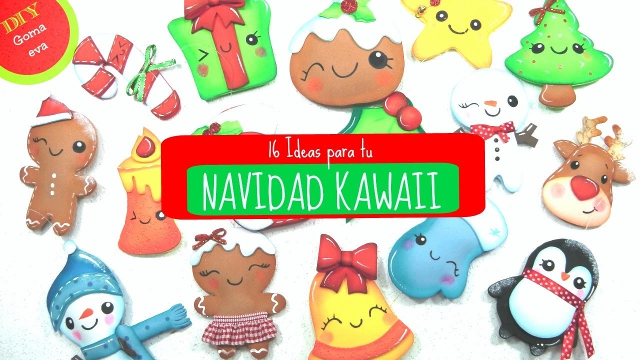 16 adornos Kawaii para Navidad -KLOF 
