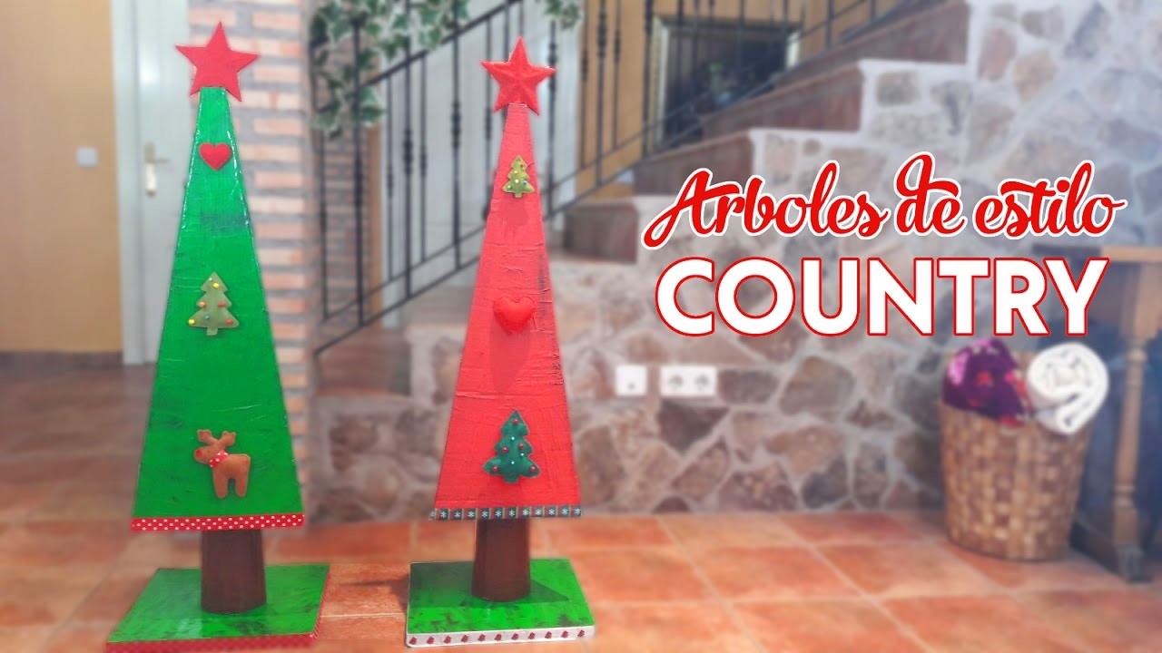 Árboles de Navidad de estilo Country por Santiago y sus ideas
