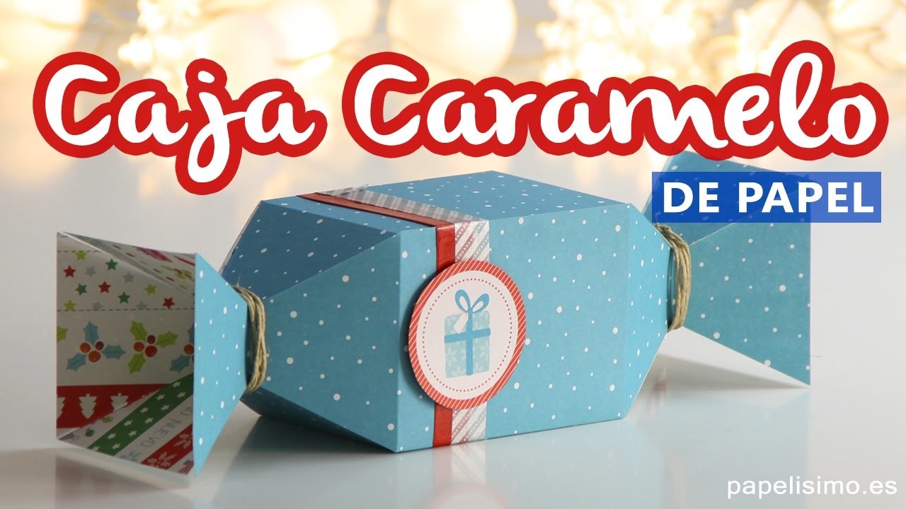 Cajas de regalo originales: Caja caramelo de papel con medidas