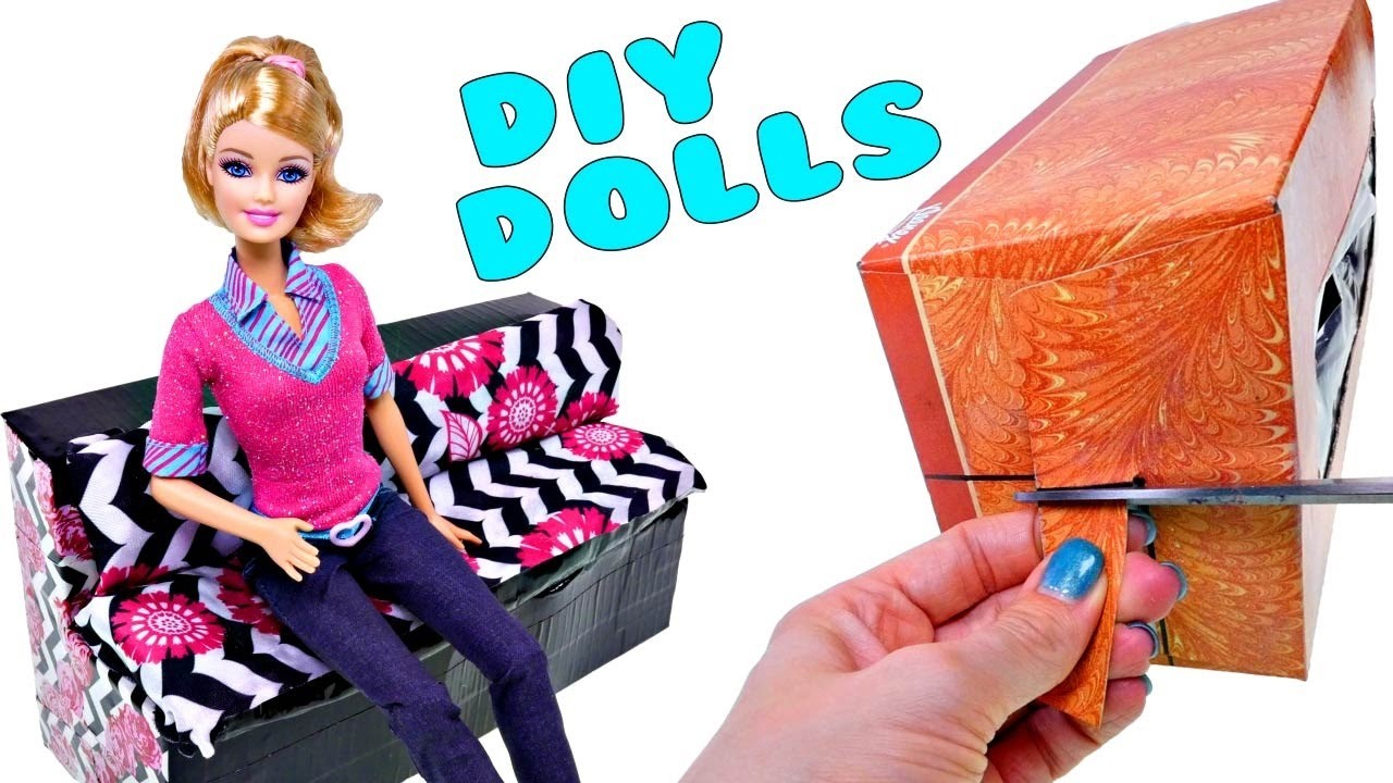 DIY Sofa Para Barbie Como Hacer un Sofa ❤ Crea Mubles Para tus Muñecas
