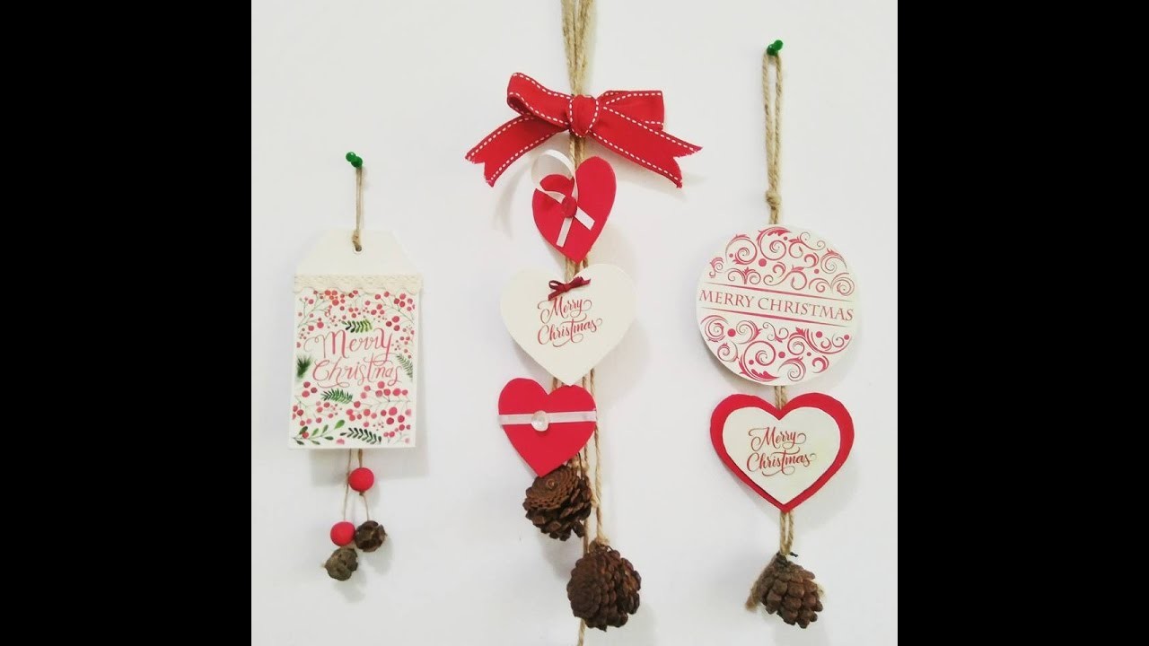 3 adornos navideños con cartón y transferencias de imágenes- colaboración con MYBA