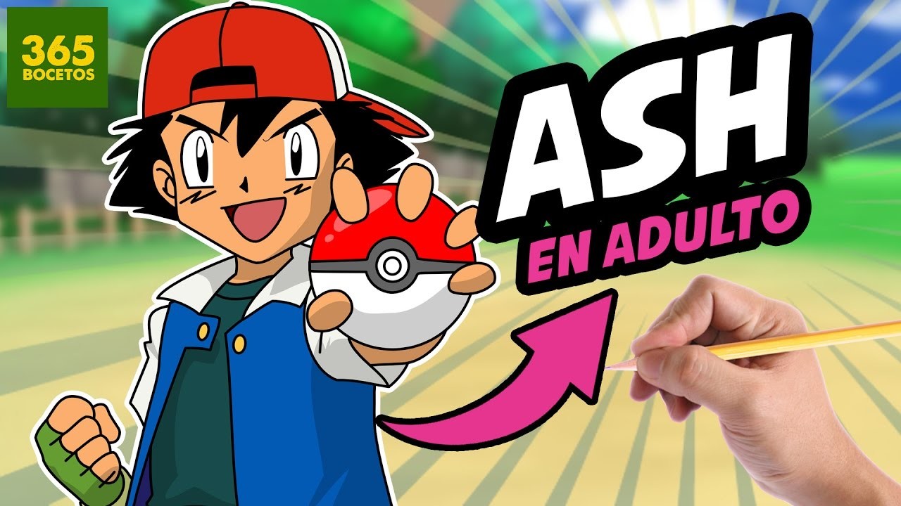 COMO DIBUJAR A ASH EN ADULTO - Como dibujar al protagonista de Pokemon en adulto