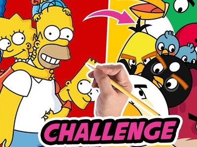 COMO DIBUJAR A LOS SIMPSONS ESTILO ANGRY BIRDS - Art Challenge Angry Birds Epic