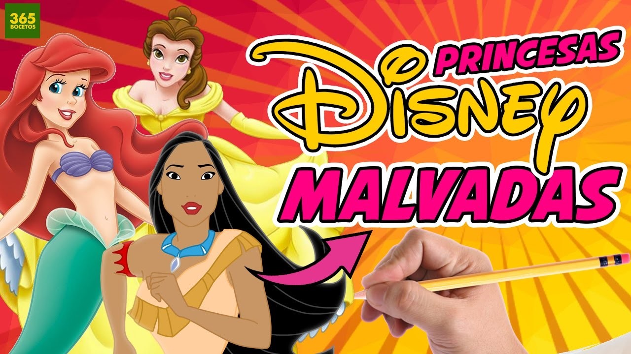 COMO DIBUJAR PRINCESAS DISNEY MALVADAS - Dibujando a buenos de Disney en Malvados