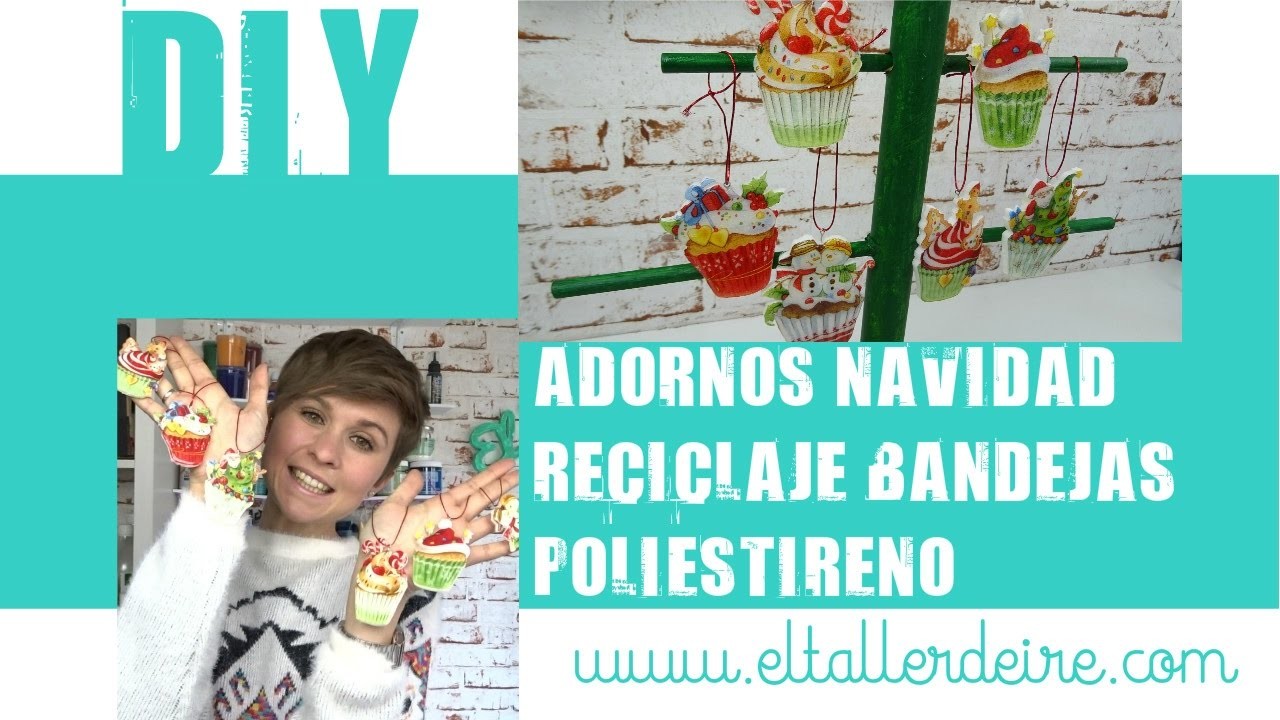 Cómo hacer adornos de Navidad reciclando bandejas de poliestireno